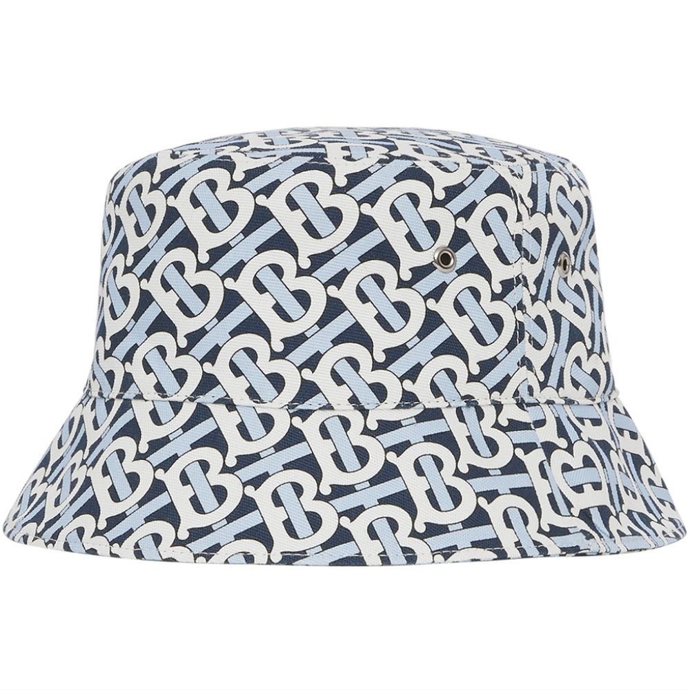 Burberry TB Monogrammed Bucket Hat in Blue